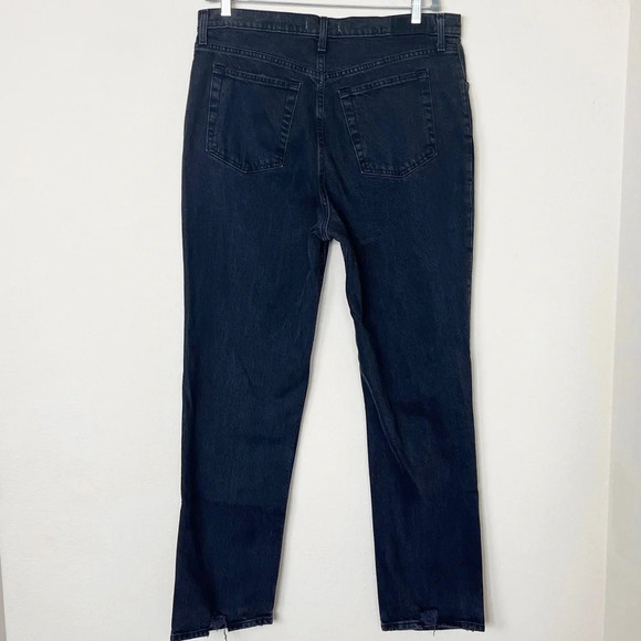 Abercrombie & Fitch Ultra High Rise The 90s Straight Black Ripped Jeans - Picture 5 of 10